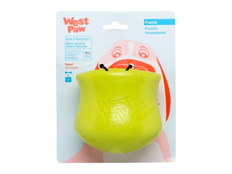 WEST PAW TOPPL ZOGO FLEX TOY GREEN LARGE-Four Muddy Paws