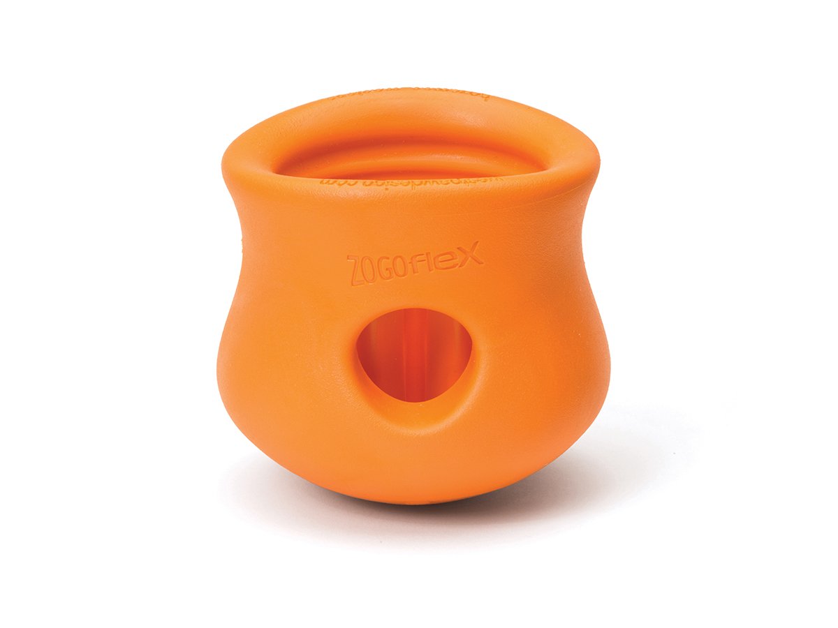 WEST PAW TOPPL ZOGO FLEX TOY ORANGE LARGE-Four Muddy Paws