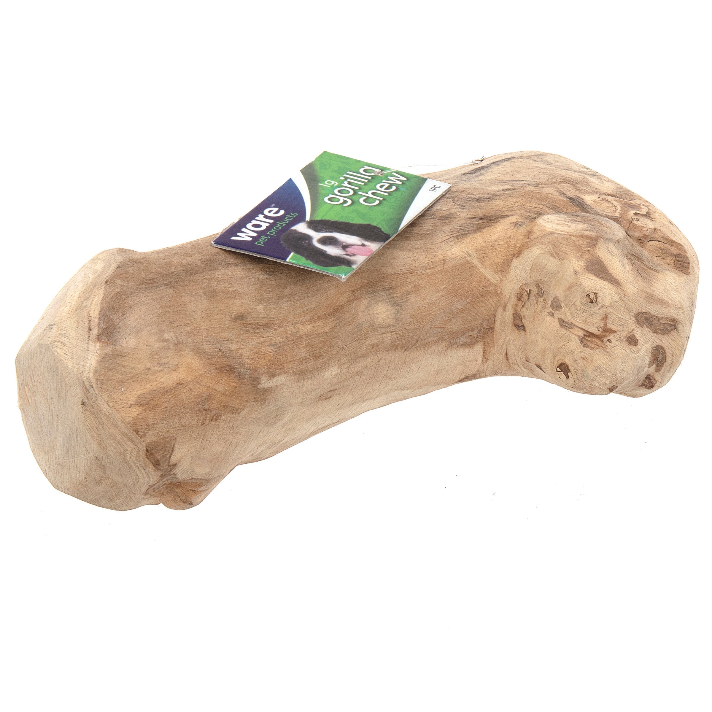 Ware Gorilla Natural Wood Dog Chew Large-Four Muddy Paws