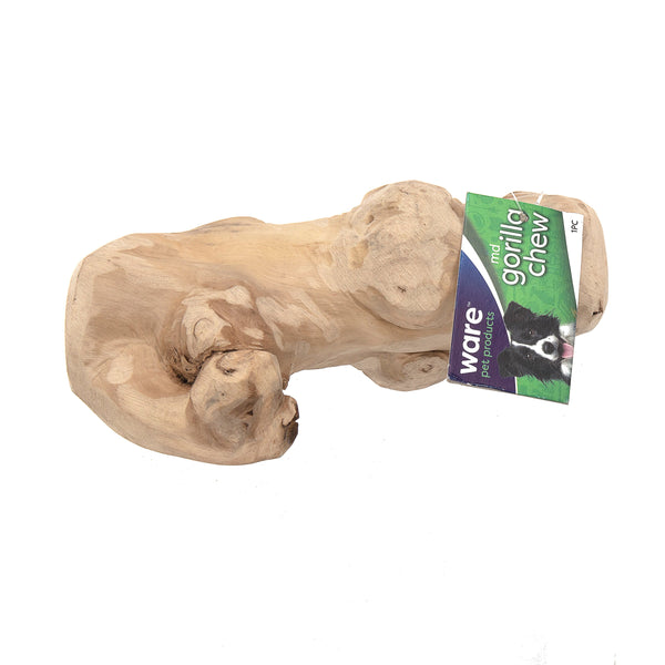 Ware Gorilla Natural Wood Dog Chew Medium-Four Muddy Paws