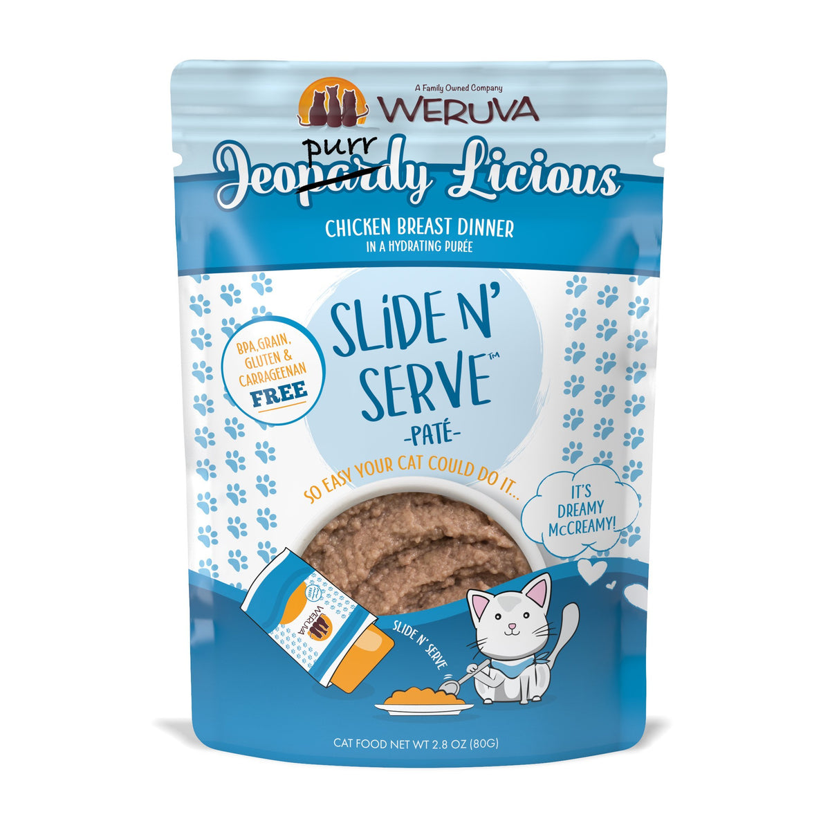 Weruva Cat Slide N Serve Pate Pouches-Four Muddy Paws