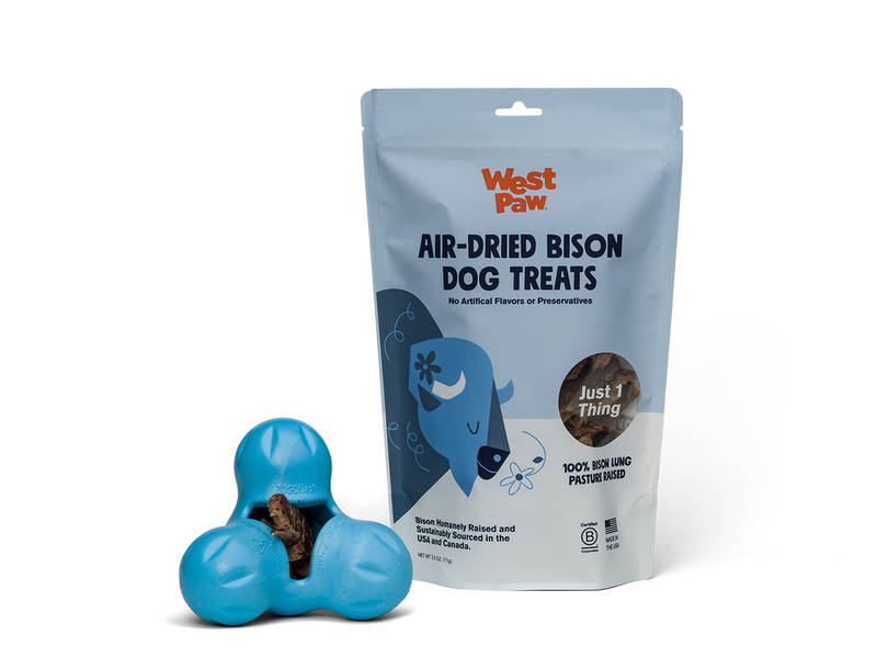 West Paw Air Dried Bison Lung Dog Treats 2.5OZ-Four Muddy Paws