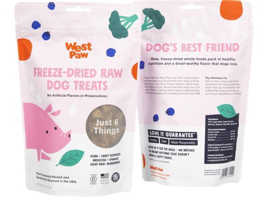 West Paw Freeze Dried Raw Dog Treats-Four Muddy Paws