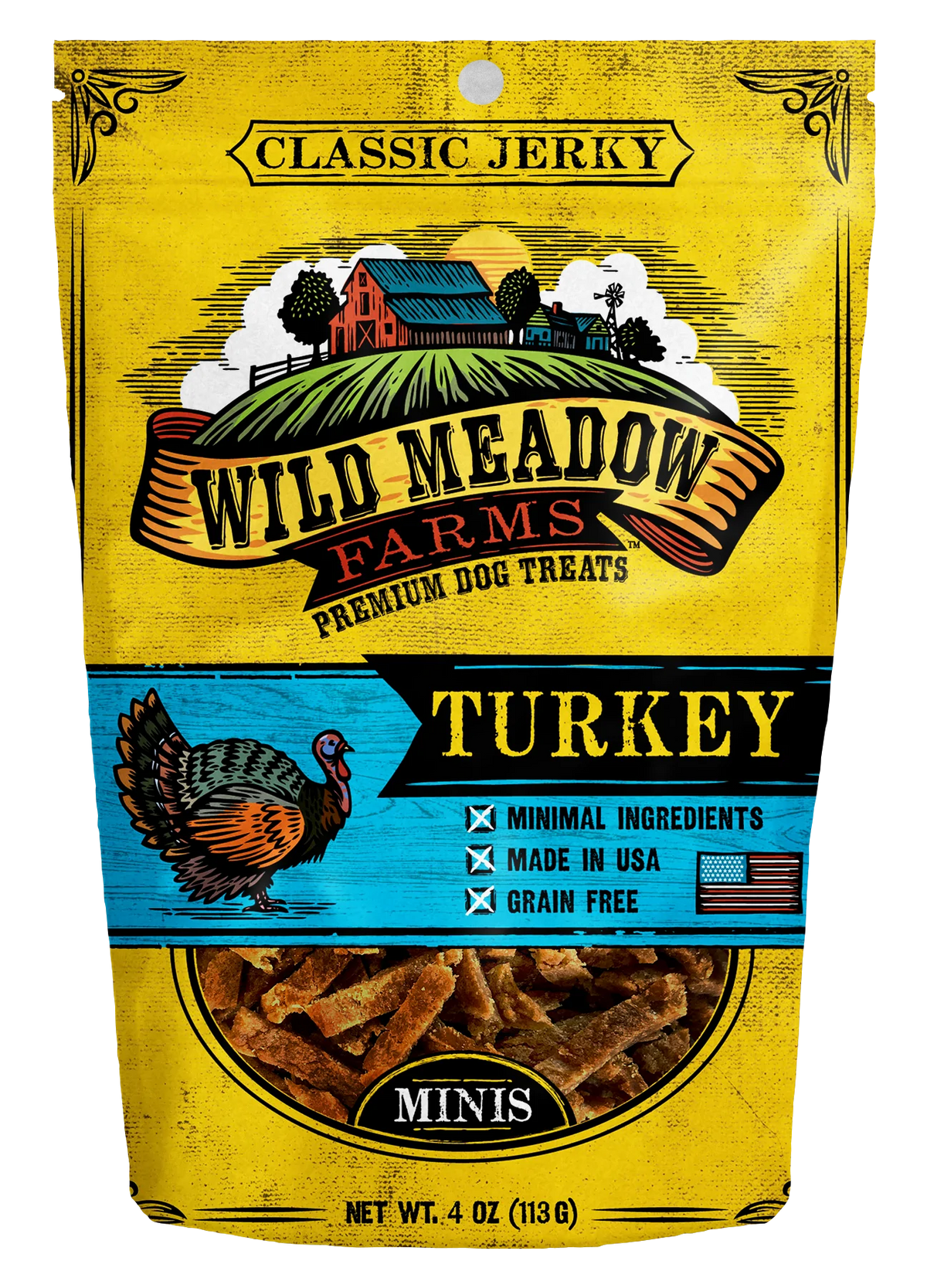 Wild Meadow Classic Turkey Minis 4oz-Four Muddy Paws