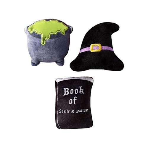 Witches Hour Book of Spells Plush Dog Toy Small-Four Muddy Paws