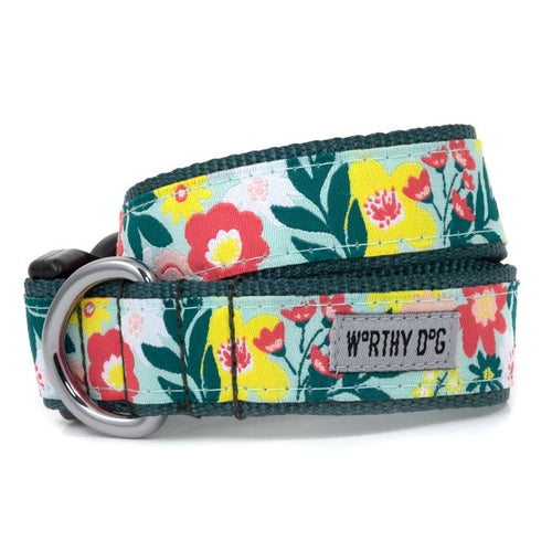 Worthy Dog Spring Bouquet Collar MED-Four Muddy Paws