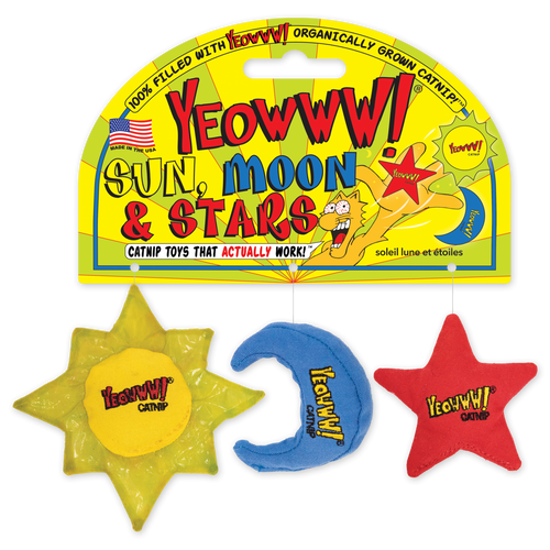 Yeoww Catnip Sun Moon Star 3 pack-Four Muddy Paws