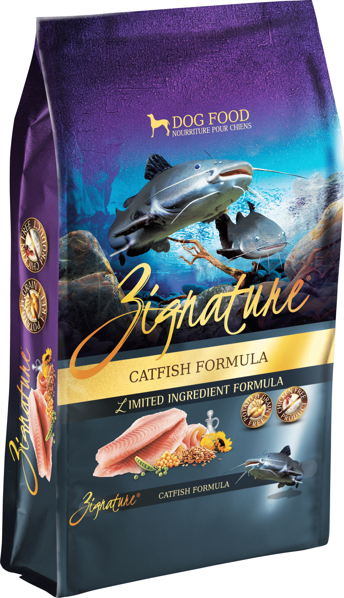 ZIGNATURE DOG FOOD CATFISH 25 lb-Four Muddy Paws